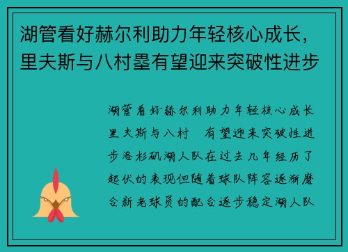 湖管看好赫尔利助力年轻核心成长，里夫斯与八村塁有望迎来突破性进步